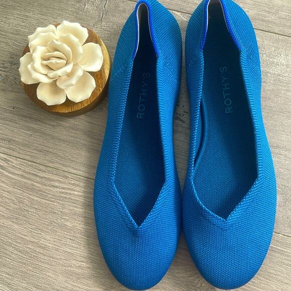 Rothys the round toe size 10 Deep teal woman flat shoes - Picture 4 of 9